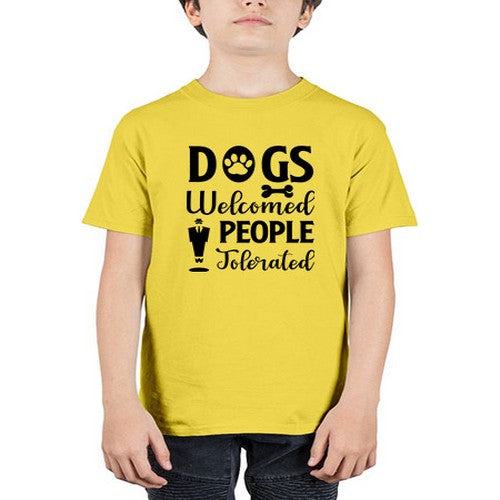 dogs welcome people tolerated 135# - dogs - Youth Tee Unisex