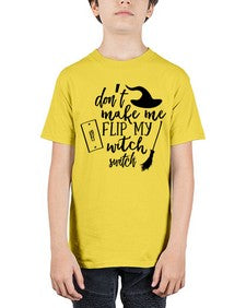 dont make me flip my witch switch 44# - witch - Youth Tee Unisex