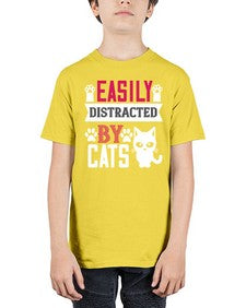 easily distracted by cats Style 47# - cats - Youth Tee Unisex