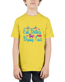 eat better for brain fact 118# - unicorn - Youth Tee Unisex