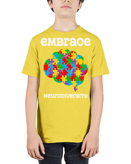 embrace neurodiversity autism awareness 87# - autism - Youth Tee Unisex