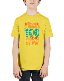 fifth Grade survived one hundred days of me 94# - one hundred days - Youth Tee Unisex