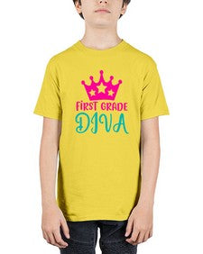 first grade diva 128# - first grade - Youth Tee Unisex