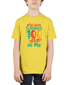 first grade survived one hundred days of me 158# - first grade - Youth Tee Unisex
