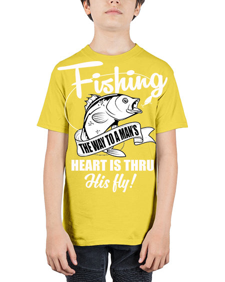fishing 24# - shark-fish - Youth Tee Unisex