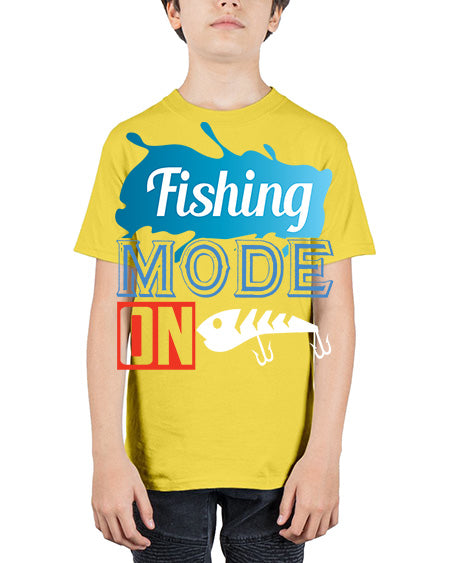 fishing mode on png 77# - shark-fish - Youth Tee Unisex