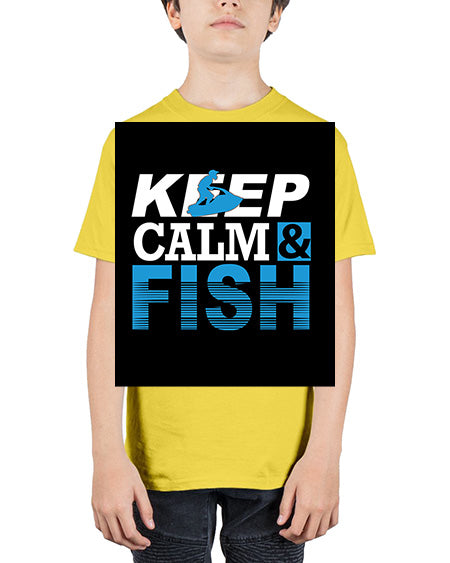fishing with backround png 18# - shark-fish - Youth Tee Unisex