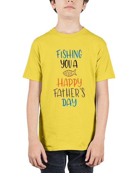 fishing you a happy fathers day 17# - shark-fish - Youth Tee Unisex