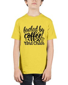 fueled by coffee and chaos 20# - sarcastic - Youth Tee Unisex