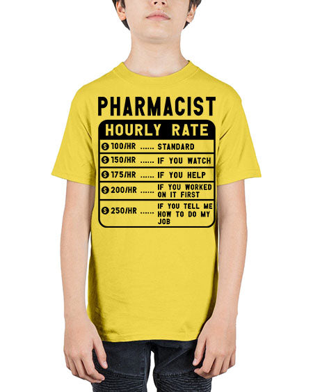 funny pharmacist hourly rate 808# - pharmacist - Youth Tee Unisex