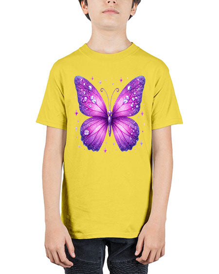 glitter butterfly 13# - butterfly - Youth Tee Unisex