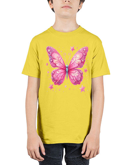 glitter butterfly 16# - butterfly - Youth Tee Unisex