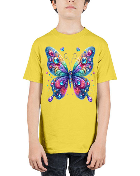 glitter butterfly 22# - butterfly - Youth Tee Unisex