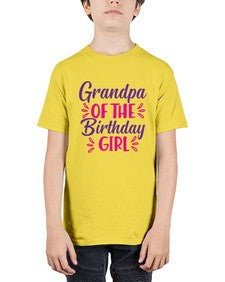 grandpa of the birthday girl 146# - unicorn - Youth Tee Unisex