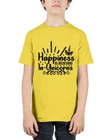 happiness is believing in unicorns 157# - unicorn - Youth Tee Unisex