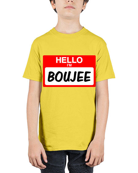 hello im boujee 131# - black words and phrases - Youth Tee Unisex