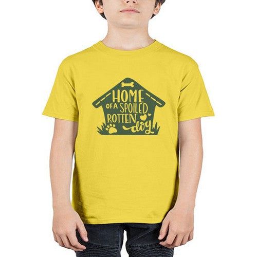 home of a spoiled rotten dog 155# - dogs - Youth Tee Unisex