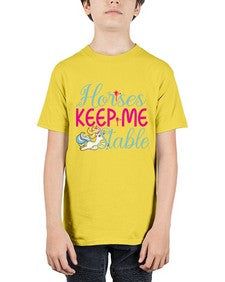 horses keep me stable 170# - unicorn - Youth Tee Unisex
