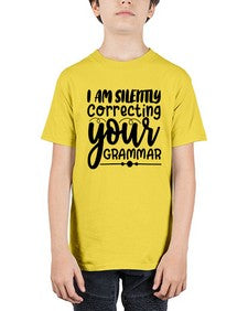 i am silently correcting your grammar 29# - sarcastic - Youth Tee Unisex