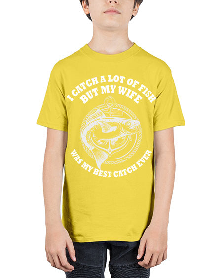 i catch a lot of fish 85# - shark-fish - Youth Tee Unisex