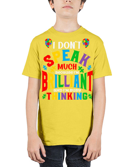 i dont speak much autism 91# - autism - Youth Tee Unisex