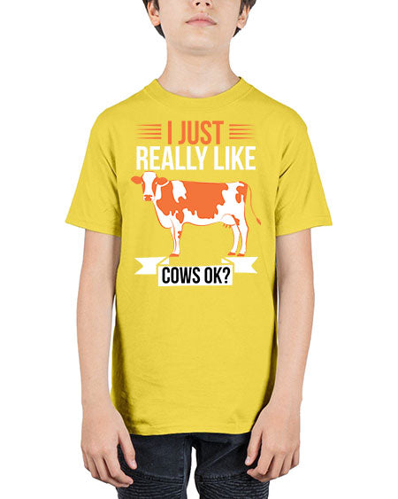 i just really like cows ok Style 3# - cow - Youth Tee Unisex