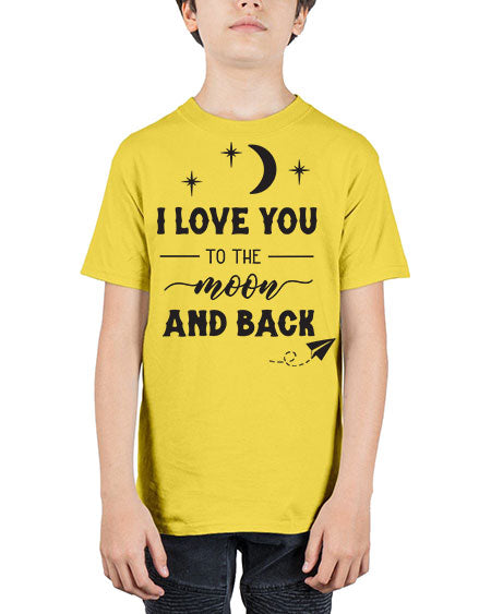 i love you to the moon and back 5# - moon - Youth Tee Unisex