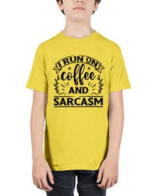 i run on coffee and sarcasm 596# - sarcastic - Youth Tee Unisex