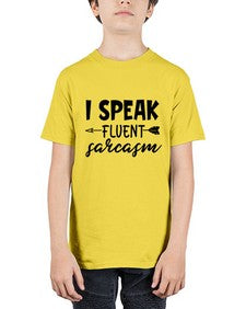 i speak fluent sarcasm 38# - sarcastic - Youth Tee Unisex