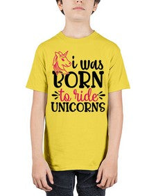 i was born to ride unicorn 196# - unicorn - Youth Tee Unisex