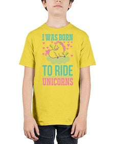 i was born to ride unicorns 206# - unicorn - Youth Tee Unisex