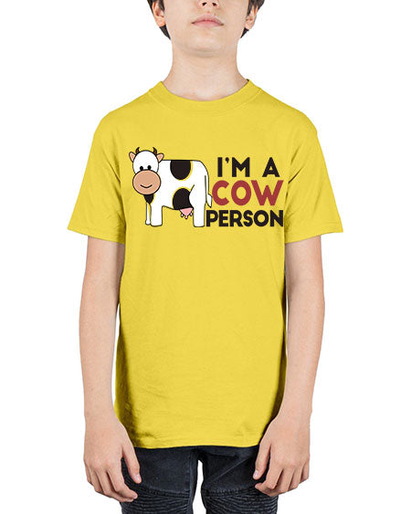 im a cow person - cow - Youth Tee Unisex