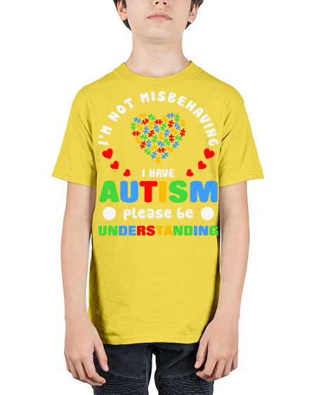 im not misbehaving i have 95# - autism - Youth Tee Unisex