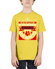 in the happiest of our childhood memories our parents were happy too 343# - parents day - Youth Tee Unisex