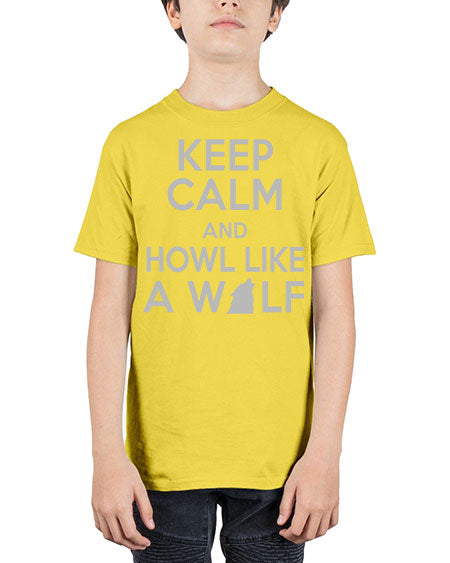 keep calm and howl like a wolf - wolf - Youth Tee Unisex