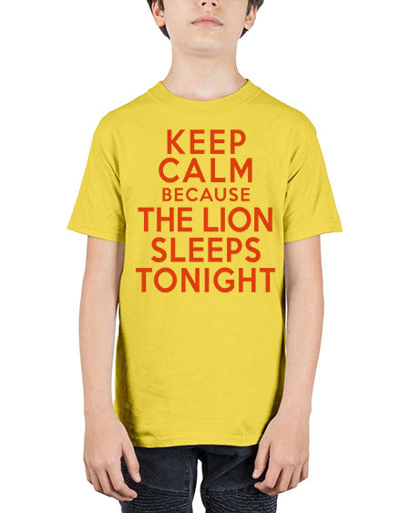 keep calm because the lion sleep tonight - lion - Youth Tee Unisex