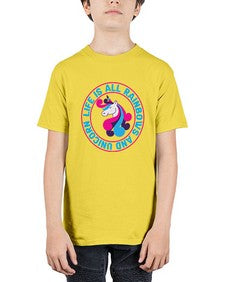 life is all rainbows and unicorn 247# - unicorn - Youth Tee Unisex