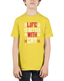 life is better with cat Style 65# - cats - Youth Tee Unisex