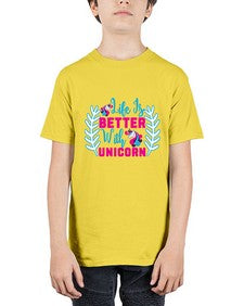 life is better with unicorn 252# - unicorn - Youth Tee Unisex