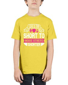 life is too short to make others shorter 317# - vegan - Youth Tee Unisex