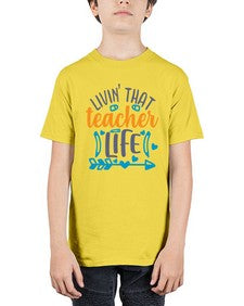 livin that teacher 1062# - teacher - Youth Tee Unisex