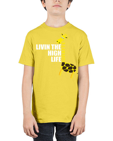 living the high life giraffe - giraffee - Youth Tee Unisex