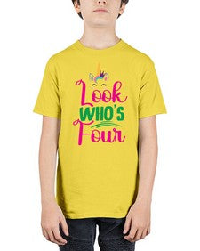look whos four 261# - unicorn - Youth Tee Unisex