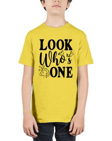 look whos one 262# - unicorn - Youth Tee Unisex