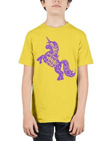 make your own magic colored 283# - unicorn - Youth Tee Unisex