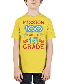 mission one hundred days of first grade 533# - first grade - Youth Tee Unisex