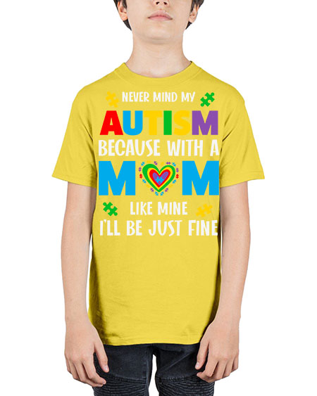 mom autism never mind my 107# - autism - Youth Tee Unisex