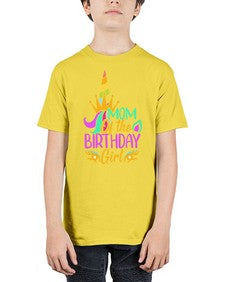mom of the birthday girl 308# - unicorn - Youth Tee Unisex