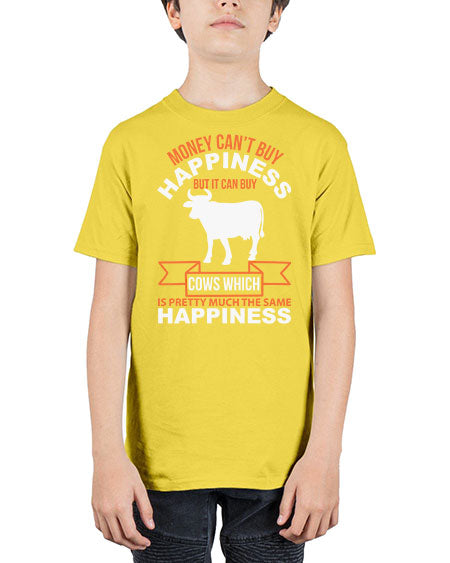 money can’t buy happiness but it can buy cows which is pretty much the same happiness Style 1# - cow - Youth Tee Unisex
