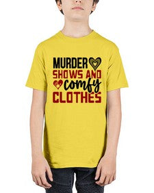 murder shows and comfy clothes 944# - true crime - Youth Tee Unisex